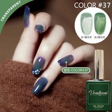 Vendeeni 自然半透色美甲甲油膠 冰透色裸粉肌膚色光撩指甲油, 1個, 【VDN原色透亮】37