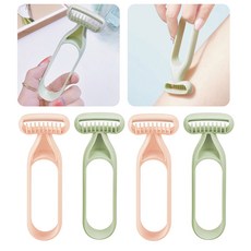 여성용 전신 제모 겨드랑이 다리털 y존 제모 휴대용 안전 무감각 면도기 4P 색상혼합, 1개