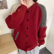 Momolatti 여성 빅사이즈 가디건 오버사이즈 야구복 가을 자켓 오버핏 아우터 코트