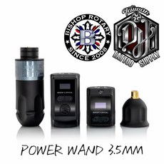 BISHOP POWER WAND無線魔杖筆，專業紋身設備，3.5/4.2/5.0衝程可選，無線操作，輕巧便攜, 1個, 3.5MM"盒子微破損"無線魔杖筆套裝組