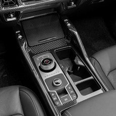 유투카 호환 쏘렌토 MQ4 우드 카본 몰딩 튜닝 용품 차량 드레스업, 기어패널 커버 [카본]