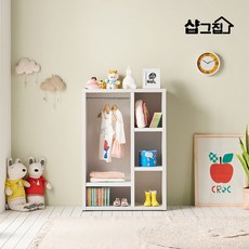 미니 수납 주니어 옷장 840, 진그레이 화이트