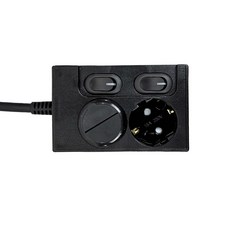 프로탭 국산 개별스위치 절전 멀티탭 2구 안전커버, 1세트, 블랙, 0.5m