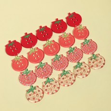 케이케이유 귀여운 단추 세트 25mm 부자재, 토마토 4종 20p, 1개