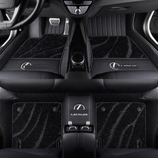 차량 발매트 자동차 발판 카매트 ES200 NX260 RX300 ES300h RX350h, 1개, 블랙 이중층발매트 - 자카드