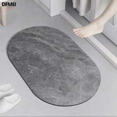 DFMEI 大理石紋家用浴室地毯防滑地墊硅藻泥速幹吸水衛生間門口耐髒墊子, 30*40cm桌面瀝水墊