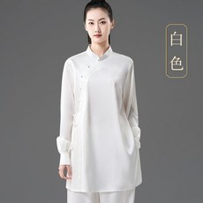 醋酸緞太極服女 斜襟八段錦練功服套裝