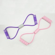 8자형 탄력밴드 근력운동 스트레칭밴드 어깨 운동밴드 홈트, 핑크, 1개