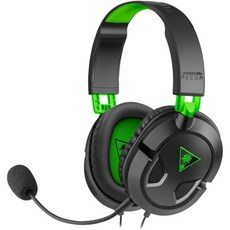 거북이 해변 Recon 50 유선 게이밍 헤드셋 PC Mac PS4 PS5 Xbox 시리즈 X|S 및 원 모바일태블릿용 3.5mm 분리형 마이크 40mm 스피커 인라인 컨트롤, Turtle Beach 검정 / 초록