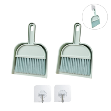 소담리빙 미니 빗자루 쓰레받기 세트, 4개, 그린