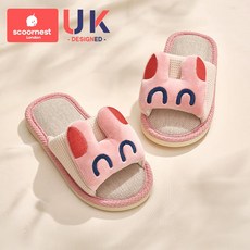 scoornest london 兒童亞麻拖鞋