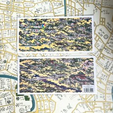 村上隆 日本正版 展覽系列藝術明信片 多款設計收藏卡片, 1個, 洛中洛外圖（兩入一組）