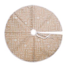 耶誕祝福語淺棕咖啡色聖誕樹裙 溫馨節慶氛圍, 1個