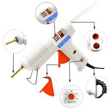 150W 온도 조절 장치가 있는 핫멜트 글루 건 5 개 무료 스틱 가정용 DIY 산업용 제조, 01 150와트, 03 영국