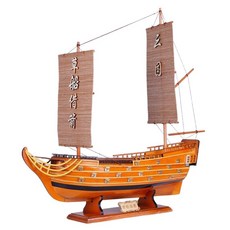 우드목범선 피규어 모형 장식품 복고 배 항해 인테리어, 54X15X47cm-D모델