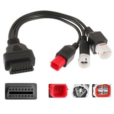 EPLZON 3-in-1 OBD2 진단 어댑터 케이블 3핀+4핀+6핀 - 16핀 다중 커넥터 야마하 클라인 유로5 오토바이 혼다 CRF KTM에 적합 312374 8511