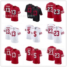 미식축구 San Francisco 49ers 샌프란시스코 축구 유니폼 No. 85 George Kittle 저지 자수 시냅스