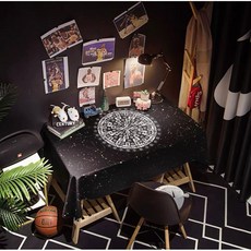 타로식탁보 타로스프레드천 매트 타로천 카드 러그 테이블 사각패브릭, 80x130-50x100정도의데스크탑에적합, 그림 2