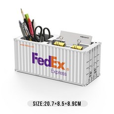集裝箱收納盒貨櫃仿真模型辦公室桌面擺件文具收納盒創意紙巾筆筒, 白色