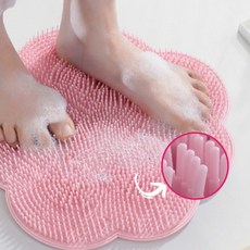 제퍼젠 욕실 풋클리너 각질케어 발씻는 매트, 1개, 1개입, 핑크