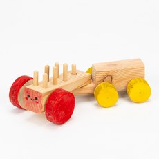 짐을 옮겨요 트럭 자동차 2단계 월별교구 체험학습 늘봄교실 공예놀이 교육키트 [국내제작], 1세트, 원목