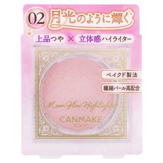 CANMAKE 月光煥採打亮腮紅 白色, 1個, 02 粉紅色