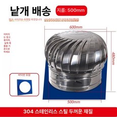 무동력 벤추레이터 스테인레스 회전식 배기 환풍기 옥상 환기구