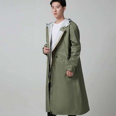 공용 바람막이 레인코트 L 그린 롱코트우비 레인웨어 롱코트비옷