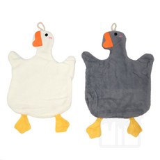 귀여운 캐릭터 오리 주방타월 어린이집수건, 그레이