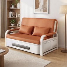 미스티 라텍스 가죽소파 1인용 2인용 접이식 소파베드 소파침대 MTL1, 라텍스 오렌지_82cm