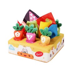 恐龍造型抽拉玩具，寶寶早教益智玩具，手眼協調訓練，柔軟材質安全無毒, 小熊巴士拔蘿蔔, 1套