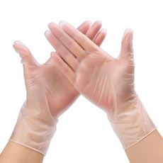 拋棄式手套 適用於食品加工, S碼透明, 100個