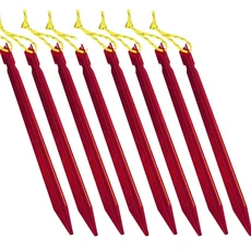 로프 달린 알루미늄 텐트 말뚝 야외 텐트 못 못 텐트 액세서리 장비 18cm, 07 Red 8 Pieces