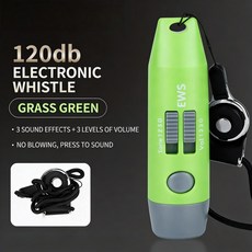 휴대용 전자식 심판 호루라기 소리 조절 가능한 스포츠 휘슬 사운드 모드 탑재 야외 훈련용, 라이트 그린