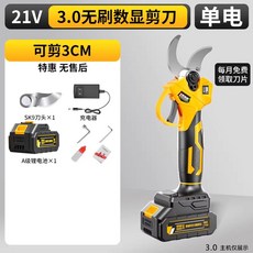 강력 전동전지가위 충전 전정가위 전동 전지가위, 1개, 3.0 무브러시 기본/배터리1+충전기