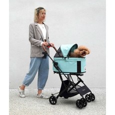 Ibiyaya 小速提分離式寵物推車 FS2011 | 寵物提包/推車/車內窩三用, 灰