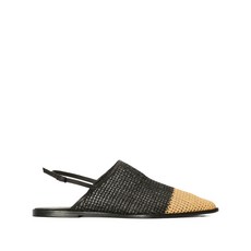 오스클렌 바부슈 슬링백 우븐 플랫 펌프스