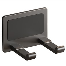 코코지아 무타공 알루미늄 드라이기 거치대, 1개, 블랙