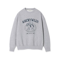 와키윌리 우먼스 타이포 그래픽 맨투맨 그레이 362704