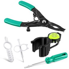 Gulfmew Sprinkler Adjustment Tool Kit Rotor Hold Up with Level Key Spray Head Pull Tools Compati, Green & White