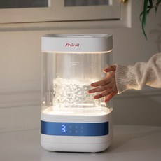 <25년 신제품> 신일 물멍 유리 살균 가열식 가습기 대용량 화이트 블루 SUH-MB8000HT
