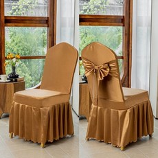 의자커버 연회장 예식장 식탁의자커버 레스토랑 웨딩홀 리본장식 행사장 뷔페 파티, AK. 베이지베이지