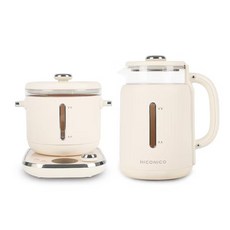 NICONICO 樂活玻璃料理鍋組 NI-SET2313 電火鍋 美食鍋 快煮壺 燉煮壺, 1個