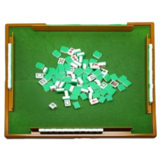 迷你麻將桌 麻將桌遊 可折疊 附骰子 旅行麻將 小型麻將 旅行麻將【OT0016】, 03.綠色小號