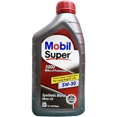 Mobil 美孚 Super 5000 合成機油 946ml 引擎保護 減少油泥, 1個, 5W30 #7024