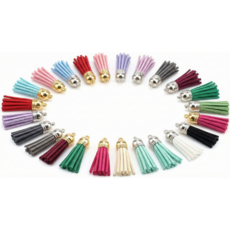 초극세사 가죽 초미니 테슬, 라이트블루(골드)