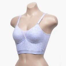운동브라탑 어깨끈 조절 노와이어 스포츠 탑브라 - 그레이 속옷 여자속옷