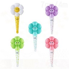 어린이 재롱잔치 응원봉 운동회 생일파티 꽃모양 막대풍선, 1개, 보라잡화점 레인보우