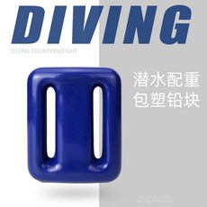 잠수 프리다이빙 무게추 납 스킨스쿠버장비 벨트 프리다이빙벨트, 500g 블루 납 블록