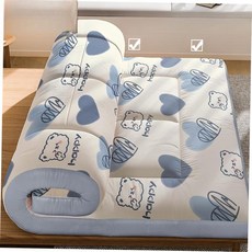 두께 소프트 접이식 매트리스 토퍼 침대용 바닥 매트, 1cm, 하트베어 6cm